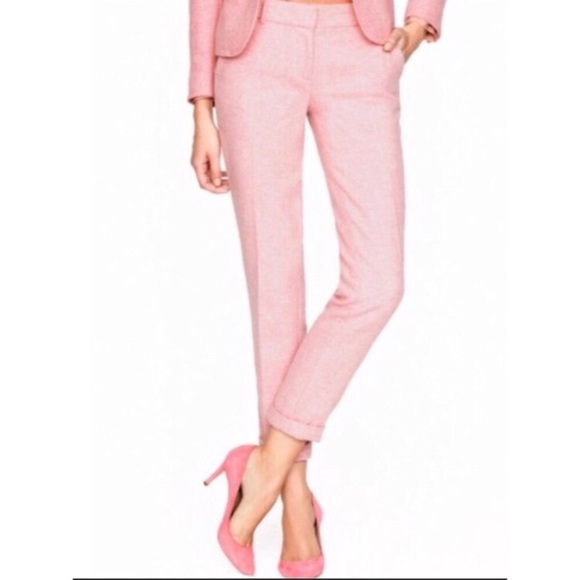 J. Crew Factory Pants - J. Crew Factory Skimmer Pant in Cotton Oxford Pink